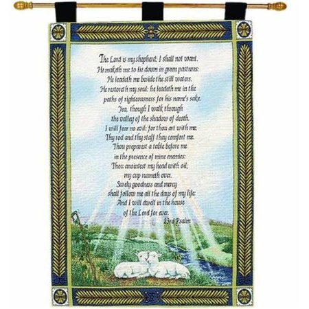 MANUAL WOODWORKERS & WEAVERS Manual Woodworkers & Weavers HWT23P 26 x 36 in. 23rd Psalm Wall Hanging Inspirational Collection HWT23P